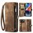 CaseMe 008 iPhone 15 Funda tipo libro 2 en 1 con carcasa extraíble Cartera - Marrón