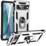 Mobigear Armor Ring Google Pixel 7 Pro Hardcase Back cover Antiurto con anello - Argento