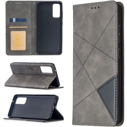 Mobigear Rhombus Slim Samsung Galaxy S20 FE Etui z klapką - Szary