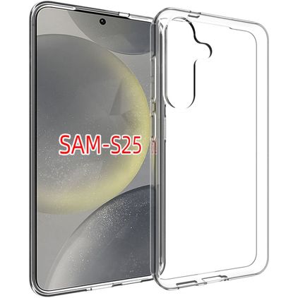 Mobigear Basics Transparentní Samsung Galaxy S25 Flexibilní TPU Zadní kryt - Průhledná