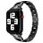 Mobigear Prague Ruostumaton teräs Apple Watch Ranneke Perhoslukko - 49/46/45/44 mm - Musta