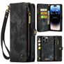 CaseMe 008 iPhone 14 Pro Cover Aftageligt 2-i-1-pungetui med Seddelrum - Sort