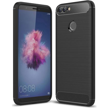 Mobigear Brushed Slim Huawei P Smart (2018) Joustava TPU Suojakuori - Musta