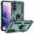 Mobigear Armor Ring Samsung Galaxy S22 Funda Plástico rígido Carcasa Antigolpes con anillo - Verde