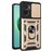 Mobigear Armor Ring Cam Slide Xiaomi Redmi 10 5G Hardcase Back cover Antiurto con anello e copriobiettivo scorrevole - Oro