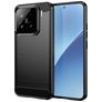 Mobigear Brushed Slim Xiaomi 15 TPU flexível Capa traseira - Preto