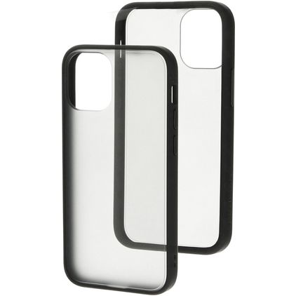 Mobiparts Hardcover iPhone 12 Mini Hard Case Back cover - Clear / Grey