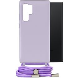 Mobilize Lanyard Gelly Samsung Galaxy S23 Ultra Joustava TPU Suojakuori kaulanauhalla - Pastel Purple