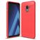 Mobigear Brushed Slim Samsung Galaxy A8 (2018) TPU flexible Carcasa - Rojo