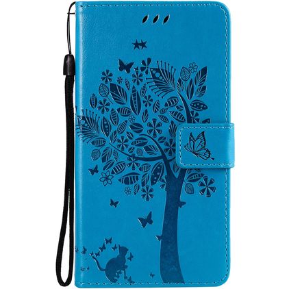 Mobigear Tree Samsung Galaxy S21 Ultra Funda tipo libro Cartera - Azul