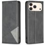 Mobigear Rhombus Slim iPhone 18 Pro Max Funda tipo libro - Negro
