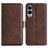Mobigear Slim Magnet Samsung Galaxy S25 Edge Plånboksfodral med sedelfack - Brun
