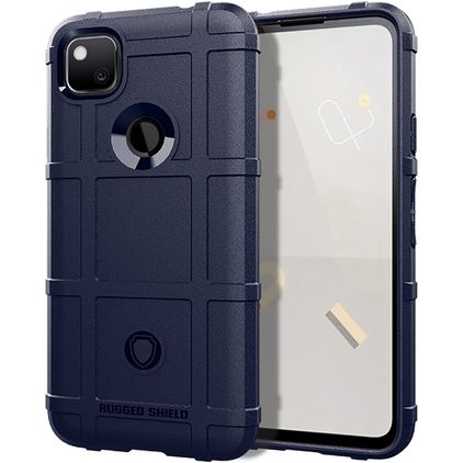 Mobigear Rugged Shield Google Pixel 4a Fleksibel TPU Bagsidecover Stødsikkert - Blå