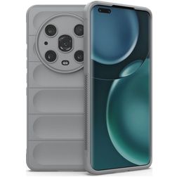 Mobigear Bumpy HONOR Magic 4 Pro TPU flexível Capa traseira - Cinzento