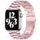 Mobigear Antwerp Acciaio inox Apple Watch Cinturino Chiusura a farfalla - 49/46/45/44 mm - Rosa