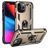 Mobigear Armor Ring iPhone 14 Pro Max Fodral Hårdplast Skal Stötsäkert med ringhållare - Guld