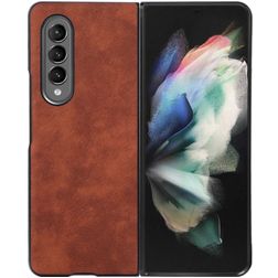 Mobigear Excellent Samsung Galaxy Z Fold 4 Funda Plástico rígido Carcasa - Marrón