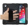 Mobigear SureGrip XGuard iPad Air 11 tuuman (2025) Kova muovi / Silikoni Suojakuori + Kynänpidike + Olkahihna + Teline - Musta