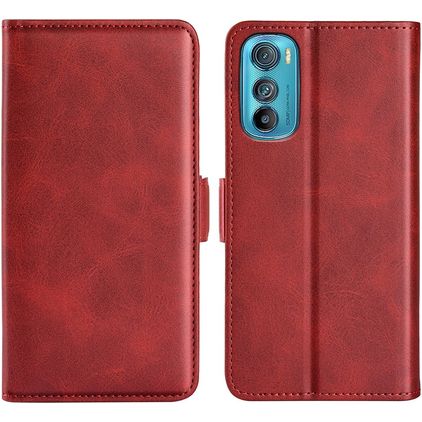 Mobigear Slim Magnet Motorola Edge 30 Capa livro Carteira - Vermelho