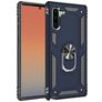Mobigear Armor Ring Samsung Galaxy Note 10 Hårdt Bagsidecover Stødsikkert med ringholder - Blå