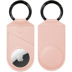 Valenta Snap Etui Skóra naturalna Brelok do Apple AirTag - Różowy