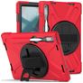 Mobigear SureGrip XGuard Lenovo Tab P11 Pro Gen 2 Plastica rigida / Silicone Back cover + Portapenna + Supporto - Rosso