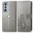 Mobigear Clover Motorola Edge 30 Pro Pungetui med Seddelrum - Grå
