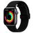Mobigear Braided Mag Nylon Apple Watch Urrem Magnetlås - 49/46/45/44 mm - Sort
