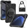Xccess Survivor All-round Samsung Galaxy Tab A9 (2023) Plastica rigida / Silicone Back cover + Tracolla + Supporto - Nero