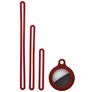 Mobigear Lanyard Funda Silicona flexible para Apple AirTag - Burdeos