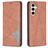 Mobigear Rhombus Slim Samsung Galaxy S23 FE Wallet case - Brown