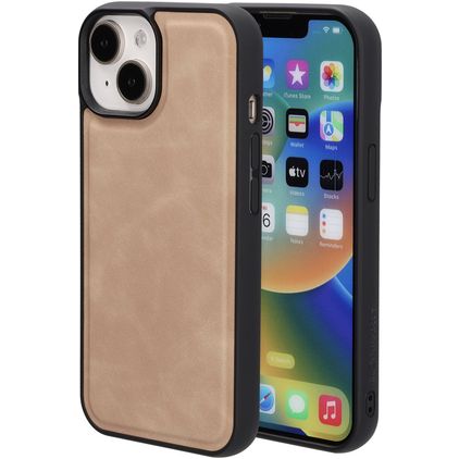 Mobiparts Classic iPhone 13 MagSafe TPU / Skóra ekologiczna Etui plecki - Moonstone Beige