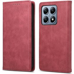 Mobigear Wallet Xiaomi 14T Pro Plånboksfodral med sedelfack - Röd