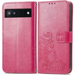 Mobigear Clover Google Pixel 6a Plånboksfodral med sedelfack - Magenta