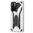 Mobigear Armor Stand POCO M4 Pro 5G Kova Suojakuori Iskunkestävä + Teline - Hopea