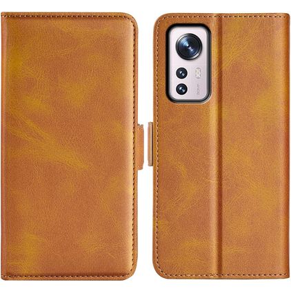 Mobigear Slim Magnet Xiaomi 12 Pro Funda tipo libro Cartera - Coñac