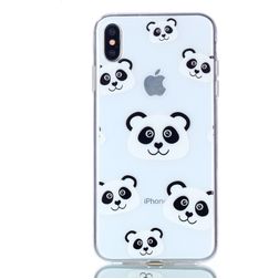 Mobigear Design iPhone XS Max Fleksibel TPU Bagsidecover - Panda