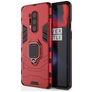 Mobigear Armor Ring OnePlus 8 Pro Hårdt Bagsidecover Stødsikkert med ringholder - Rød