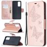 Mobigear Butterfly Samsung Galaxy S20 FE Capa livro Carteira - Rosa dourado