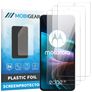 Mobigear Motorola Edge 30 Película de ecrã em plástico - Compatível com capas (Pack de 3)