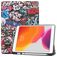 Mobigear Tri-Fold Gel iPad 9 (2021) TPU / Skóra ekologiczna Etui z klapką + Uchwyt na rysik - Grafitti