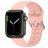 Mobigear Bumpy Silikon Apple Watch Řemínek Přezka - 42/41/40/38 mm - Růžová