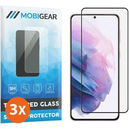 Mobigear Premium Samsung Galaxy S21 Plus Szkło hartowane Ochrona ekranu - Kompatybilna z etui - Czarny (3 szt.)