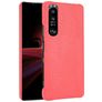 Mobigear Croco Sony Xperia 1 III Plástico rígido Capa traseira - Vermelho