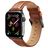 Mobigear Bologna Leather Apple Watch Strap Buckle closure - 49/46/45/44 mm - Brown