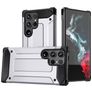 Mobigear Outdoor Samsung Galaxy S24 Ultra Tvrdý plast Zadní kryt odolný proti nárazům - Stříbrná