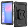Mobilize Rotating Defender Samsung Galaxy Tab S10 FE Capa Plástico rígido / Silicone Capa traseira + Alça de ombro + Suporte - Preto