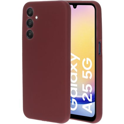 Mobiparts Samsung Galaxy A25 Silikone Bagsidecover - Plum Red