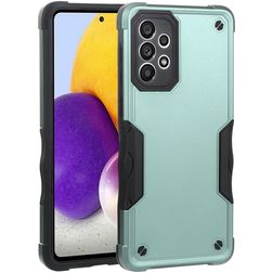 Mobigear Non-slip Armor Samsung Galaxy A73 Plástico rígido Capa traseira Antichoque - Preto / Turquesa