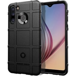 Mobigear Rugged Shield Samsung Galaxy A21 Flexibilní TPU Zadní kryt odolný proti nárazům - Černá